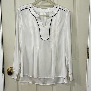 INC white chiffon blouse